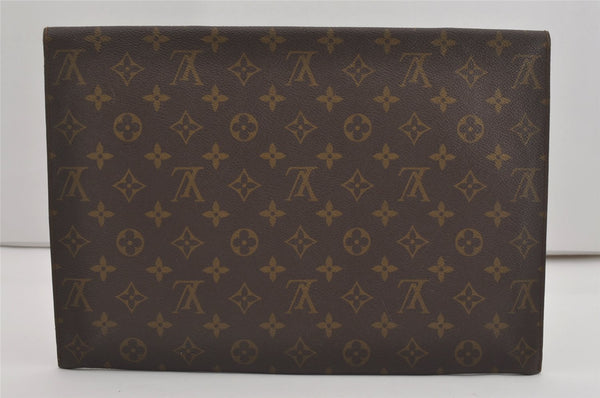 Authentic Louis Vuitton Monogram Poche Plate Documents Case M53522 LV 7286I