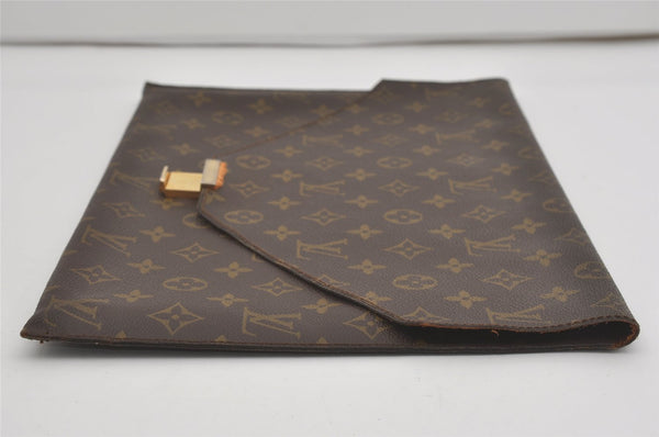 Authentic Louis Vuitton Monogram Poche Plate Documents Case M53522 LV 7286I