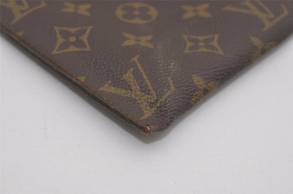 Authentic Louis Vuitton Monogram Poche Plate Documents Case M53522 LV 7286I