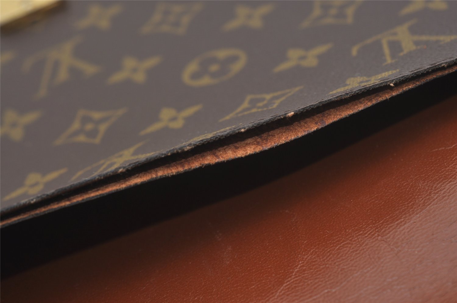 Authentic Louis Vuitton Monogram Poche Plate Documents Case M53522 LV 7286I