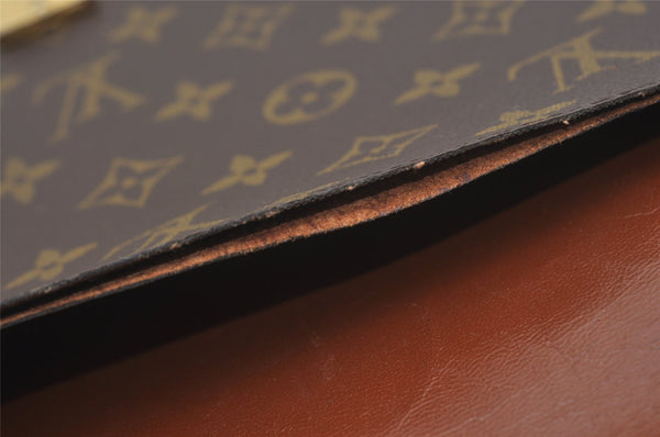 Authentic Louis Vuitton Monogram Poche Plate Documents Case M53522 LV 7286I