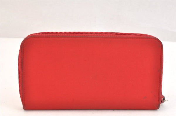 Authentic PRADA Sports Vintage Nylon Long Wallet Purse Red 7286K