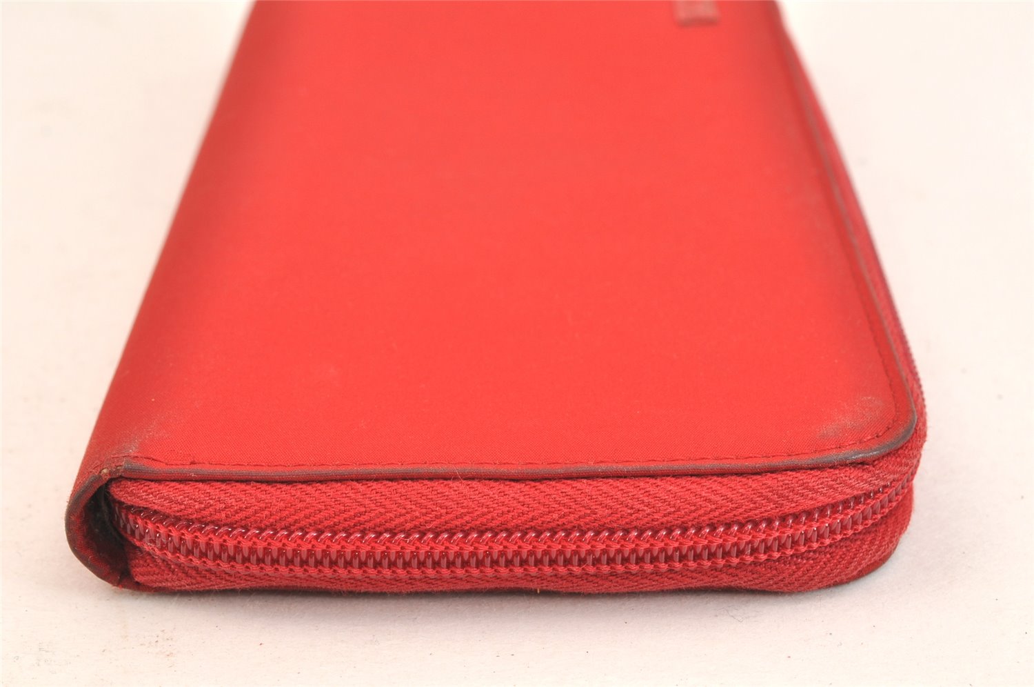 Authentic PRADA Sports Vintage Nylon Long Wallet Purse Red 7286K