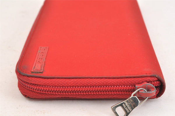 Authentic PRADA Sports Vintage Nylon Long Wallet Purse Red 7286K