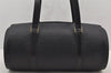 Authentic Louis Vuitton Epi Soufflot Black Hand Bag M52222 LV 7288J