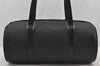 Authentic Louis Vuitton Epi Soufflot Black Hand Bag M52222 LV 7288J