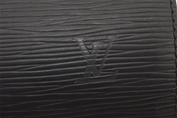 Authentic Louis Vuitton Epi Soufflot Black Hand Bag M52222 LV 7288J