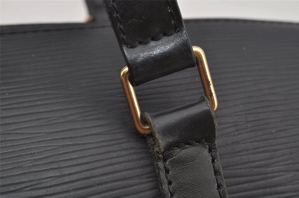 Authentic Louis Vuitton Epi Soufflot Black Hand Bag M52222 LV 7288J
