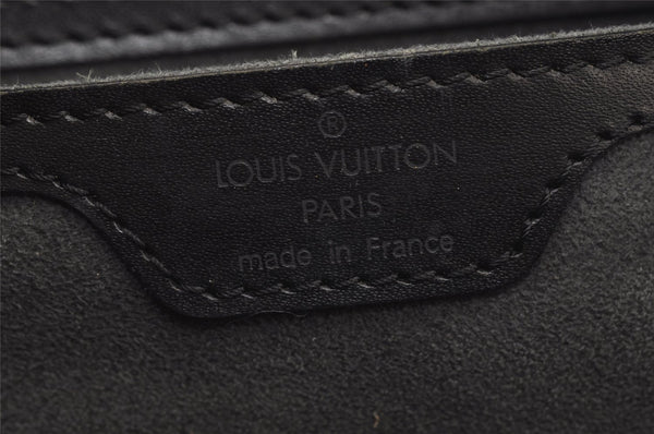 Authentic Louis Vuitton Epi Soufflot Black Hand Bag M52222 LV 7288J