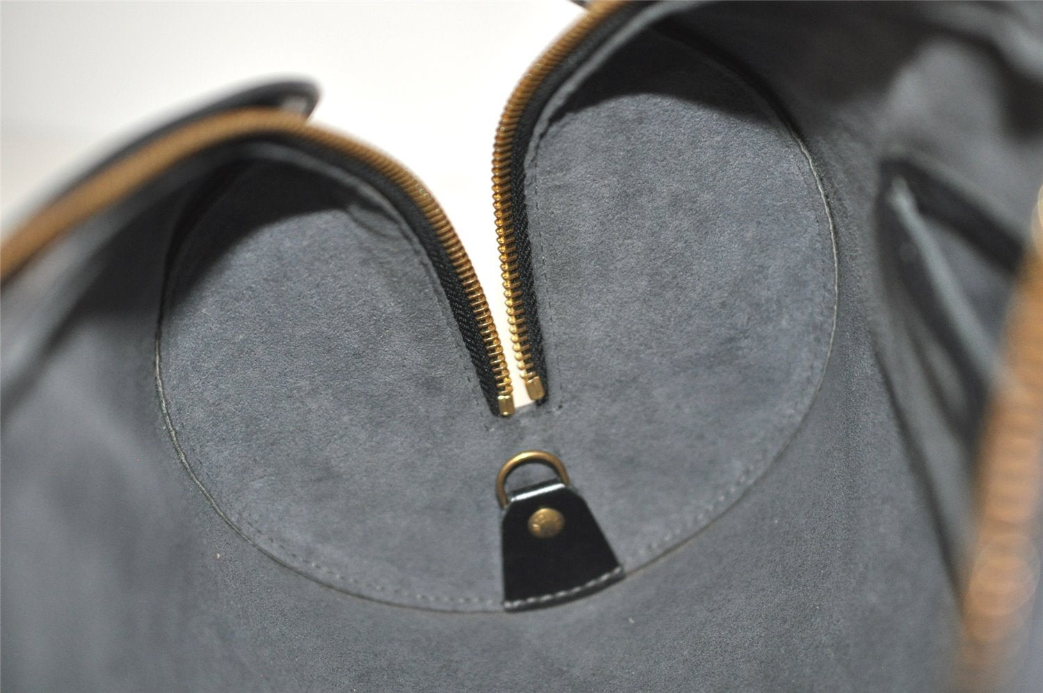 Authentic Louis Vuitton Epi Soufflot Black Hand Bag M52222 LV 7288J