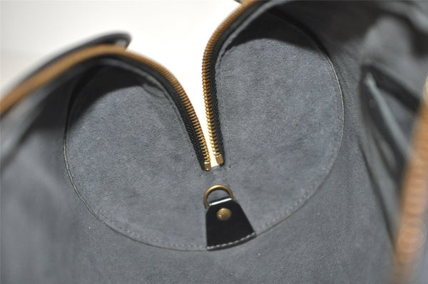 Authentic Louis Vuitton Epi Soufflot Black Hand Bag M52222 LV 7288J