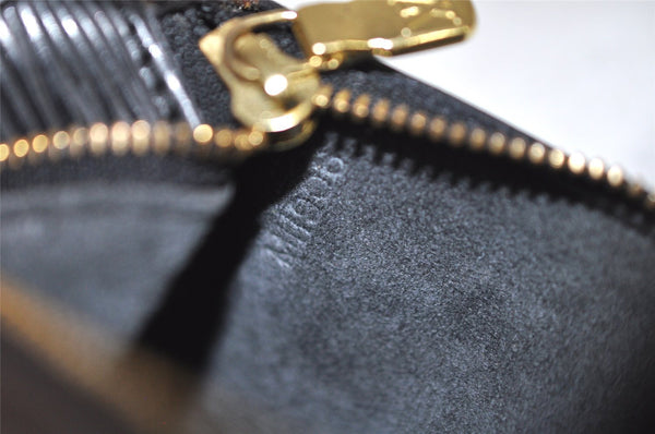 Authentic Louis Vuitton Epi Soufflot Black Hand Bag M52222 LV 7288J
