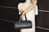 Authentic Louis Vuitton Epi Soufflot Black Hand Bag M52222 LV 7288J
