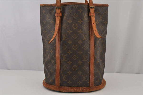 Authentic Louis Vuitton Monogram Bucket GM Shoulder Bag Old Model Junk 7290J