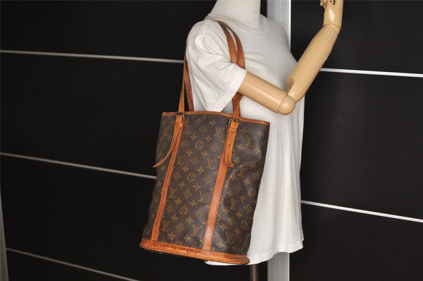 Authentic Louis Vuitton Monogram Bucket GM Shoulder Bag Old Model Junk 7290J