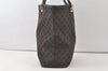 Authentic GUCCI Shoulder Tote Bag GG Canvas Leather 0021098 Black Brown 7291K