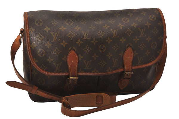 Authentic Louis Vuitton Monogram Gibeciere GM Shoulder Cross Bag M42246 LV 7296J