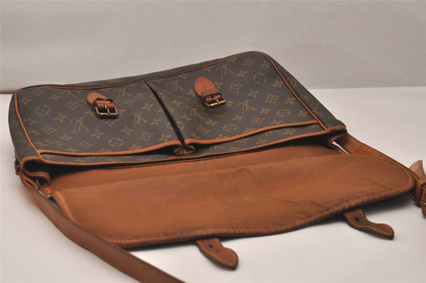 Authentic Louis Vuitton Monogram Gibeciere GM Shoulder Cross Bag M42246 LV 7296J