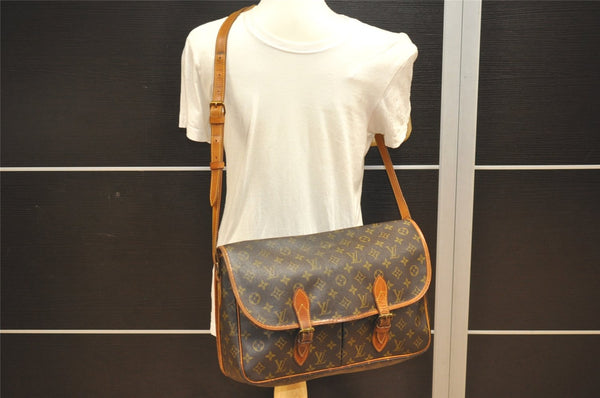 Authentic Louis Vuitton Monogram Gibeciere GM Shoulder Cross Bag M42246 LV 7296J
