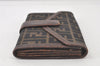 Authentic FENDI Vintage Zucca Long Wallet Purse Canvas Leather Brown  7299K