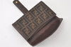 Authentic FENDI Vintage Zucca Long Wallet Purse Canvas Leather Brown  7299K