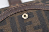 Authentic FENDI Vintage Zucca Long Wallet Purse Canvas Leather Brown  7299K