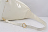 Authentic GUCCI Vintage Bamboo Shoulder Cross Body Bag Enamel White Junk 7311K