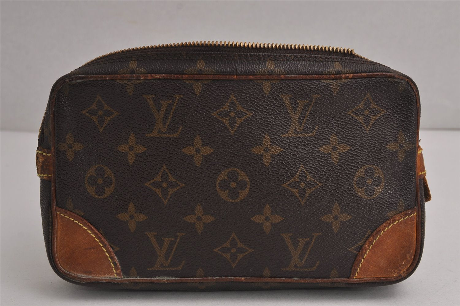 Authentic Louis Vuitton Monogram Marly Dragonne PM M51827 Clutch Bag Junk 7314J