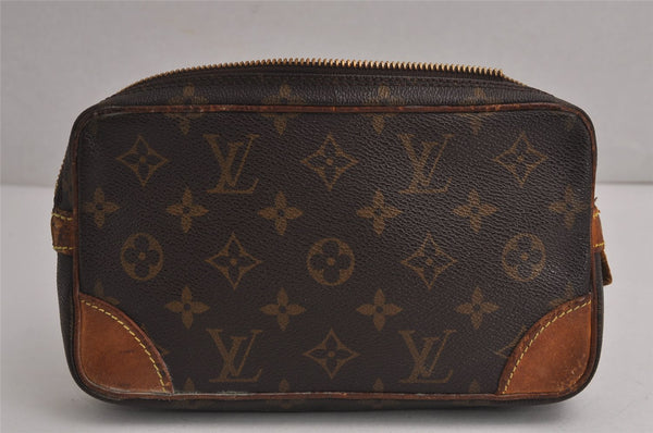 Authentic Louis Vuitton Monogram Marly Dragonne PM M51827 Clutch Bag Junk 7314J