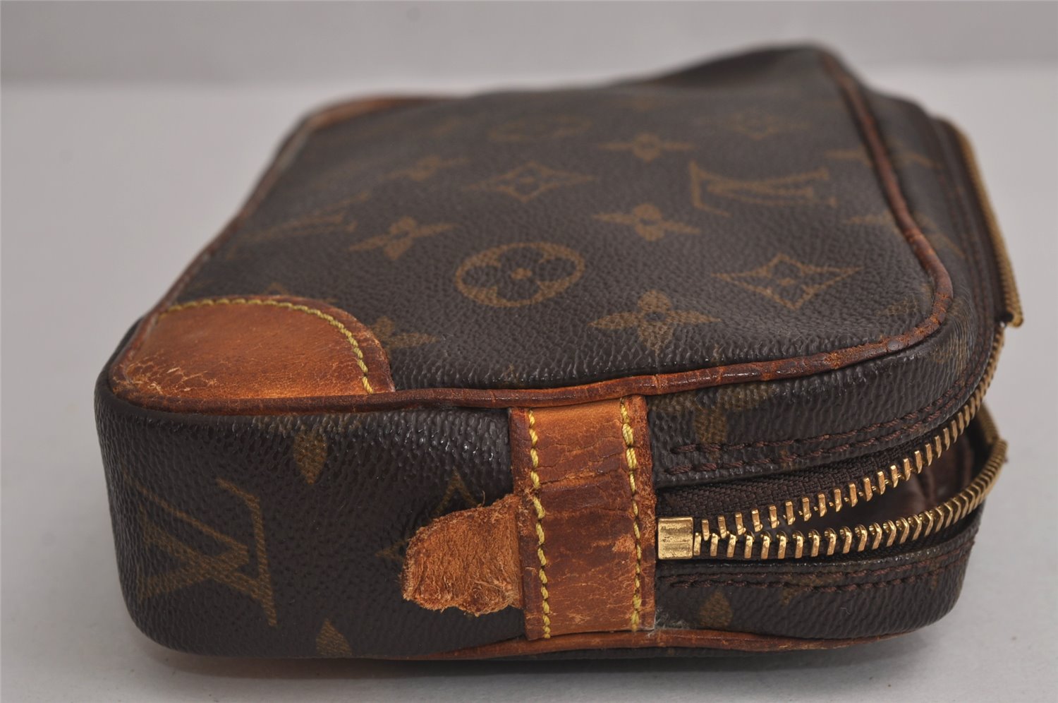 Authentic Louis Vuitton Monogram Marly Dragonne PM M51827 Clutch Bag Junk 7314J