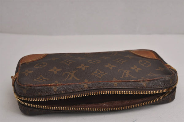 Authentic Louis Vuitton Monogram Marly Dragonne PM M51827 Clutch Bag Junk 7314J