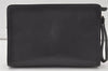 Authentic BALENCIAGA Vintage Clutch Hand Bag Purse Leather Black 7314K