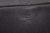 Authentic BALENCIAGA Vintage Clutch Hand Bag Purse Leather Black 7314K