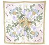 Authentic HERMES Carre 90 Scarf "Flora Graeca" Silk Beige Box 7316I