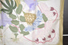 Authentic HERMES Carre 90 Scarf "Flora Graeca" Silk Beige Box 7316I