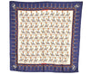 Authentic HERMES Carre 90 Scarf "LES ARTIFICIERS" Silk Navy 7318I