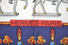 Authentic HERMES Carre 90 Scarf "LES ARTIFICIERS" Silk Navy 7318I