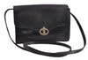 Authentic CELINE Vintage Shoulder Cross Body Bag Purse Leather Black 7319I