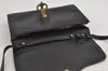 Authentic CELINE Vintage Shoulder Cross Body Bag Purse Leather Black 7319I