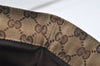 Authentic GUCCI Web Sherry Line Tote Hand Bag GG Canvas Leather Brown 7319K