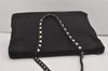 Authentic Salvatore Ferragamo Vara Canvas Leather Shoulder Tote Bag Black 7320I