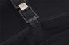 Authentic Salvatore Ferragamo Vara Canvas Leather Shoulder Tote Bag Black 7320I
