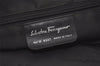 Authentic Salvatore Ferragamo Vara Canvas Leather Shoulder Tote Bag Black 7320I