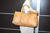 Authentic FENDI Vintage Travel Boston Bag Leather Brown 7321I