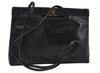 Authentic Salvatore Ferragamo Vara Ribbon Shoulder Cross Bag Enamel Black 7322I