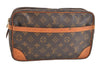 Authentic Louis Vuitton Monogram Compiegne 28 Clutch Hand Bag M51845 LV 7322K