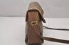 Authentic GUCCI Web Sherry Line Shoulder Cross Bag GG PVC Leather Brown 7323I