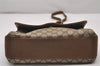 Authentic GUCCI Web Sherry Line Shoulder Cross Bag GG PVC Leather Brown 7323I
