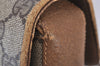 Authentic GUCCI Web Sherry Line Shoulder Cross Bag GG PVC Leather Brown 7323I