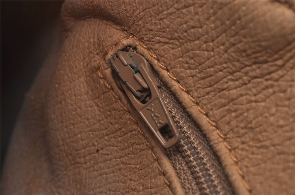 Authentic GUCCI Web Sherry Line Shoulder Cross Bag GG PVC Leather Brown 7323I